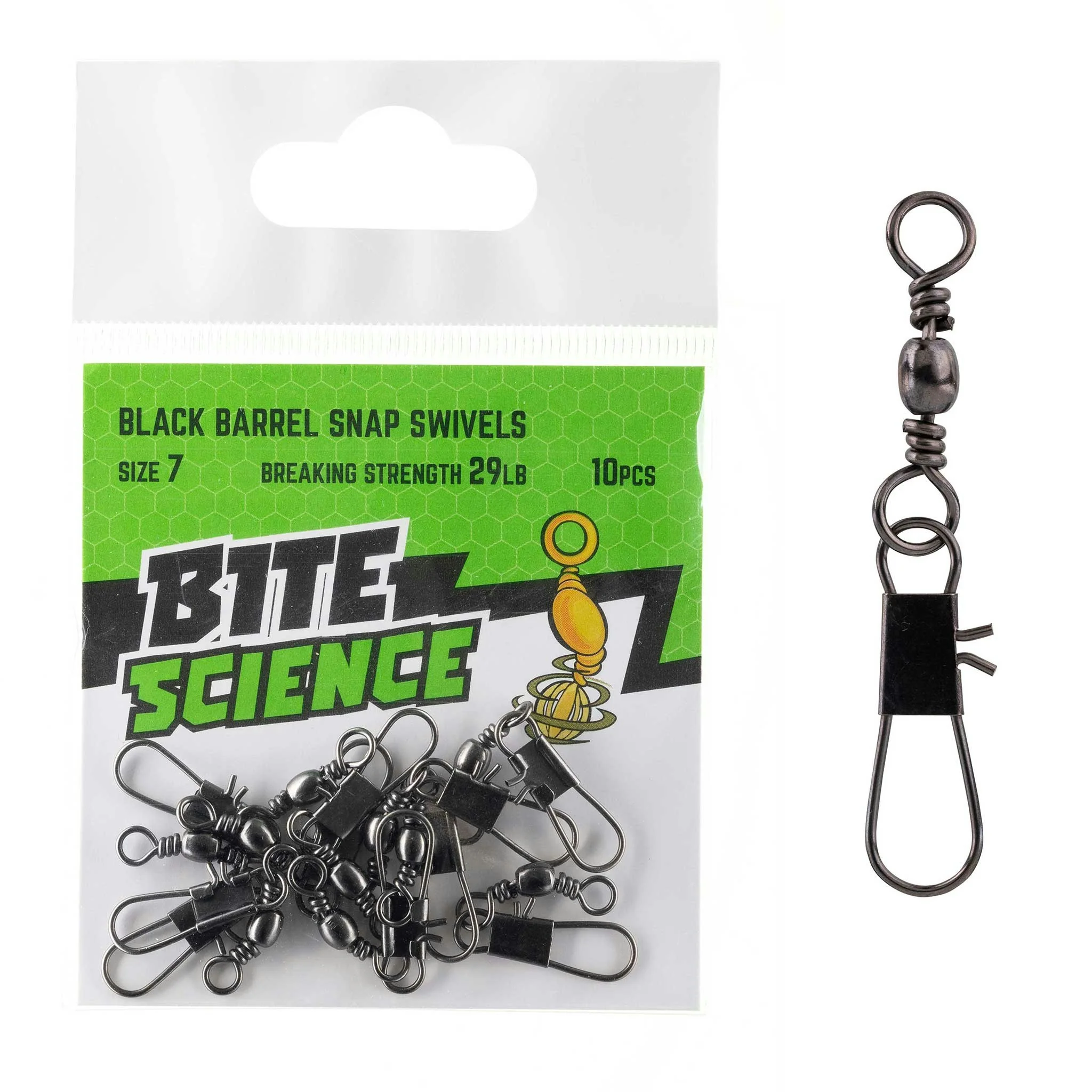 Bite Science Swivels Black Barrel Snap - Image 12