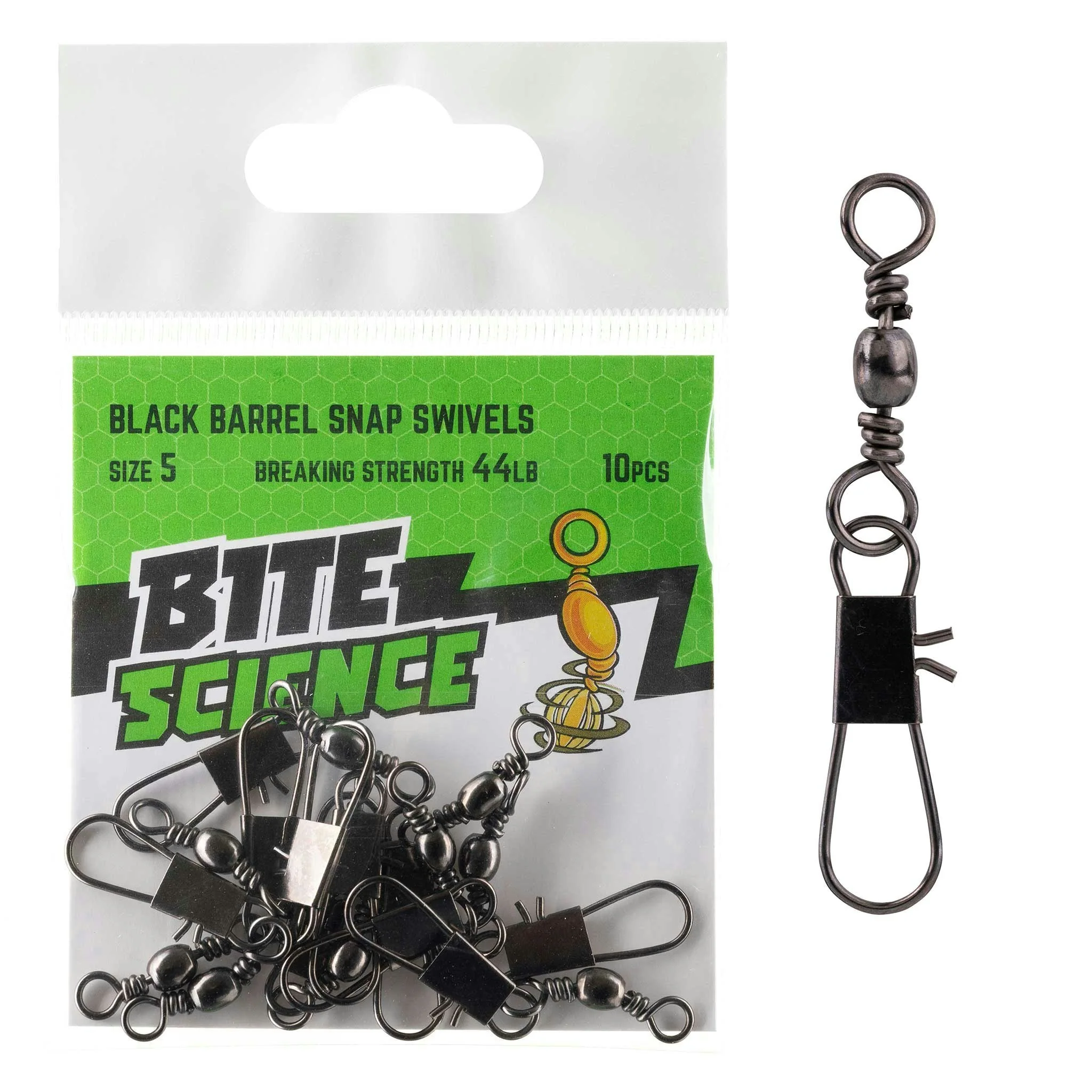 Bite Science Swivels Black Barrel Snap - Image 15
