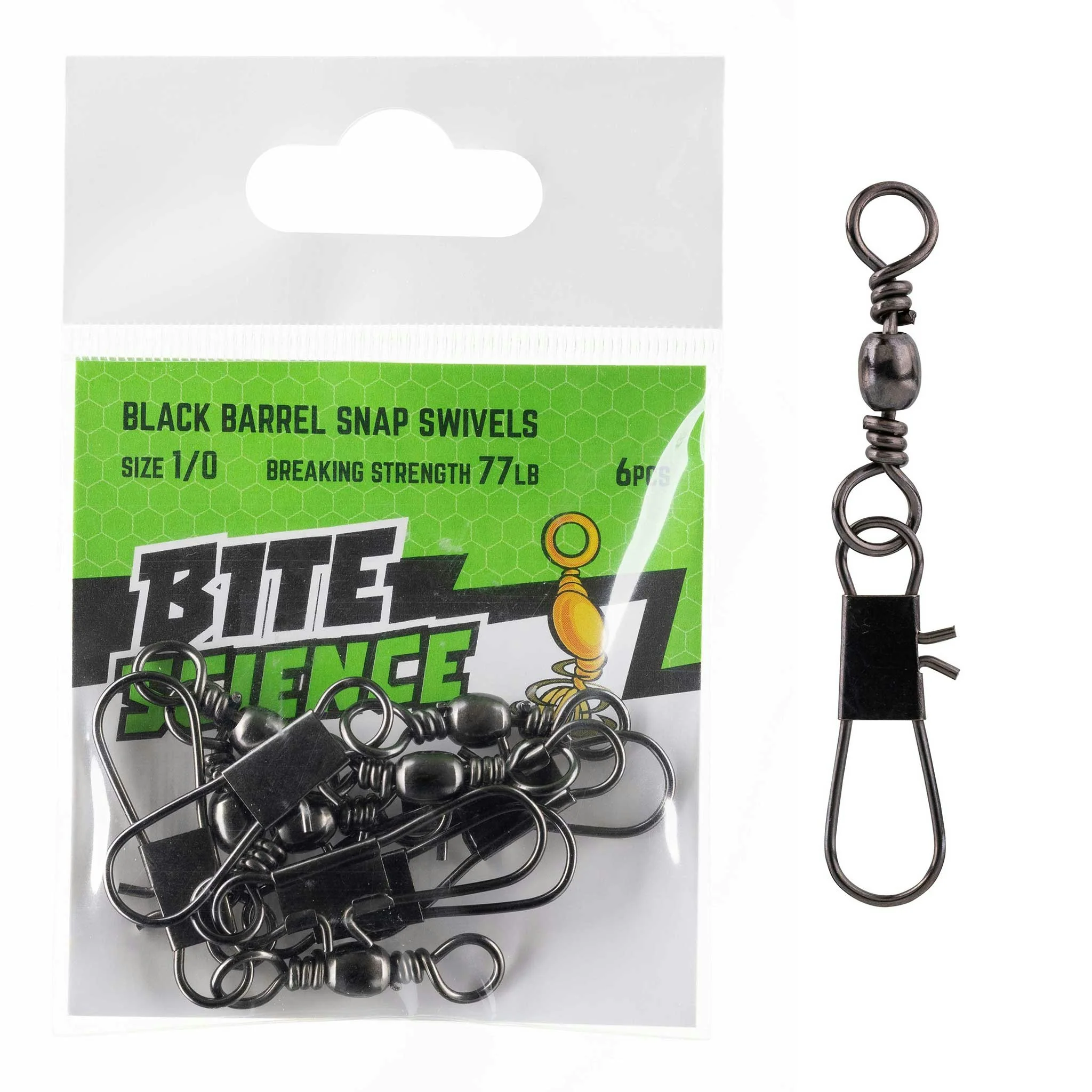 Bite Science Swivels Black Barrel Snap - Image 4