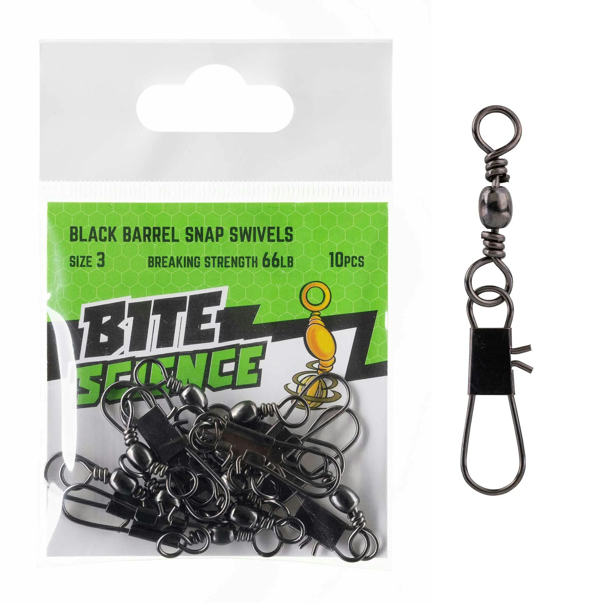 Bite Science Swivels Black Barrel Snap - Image 7