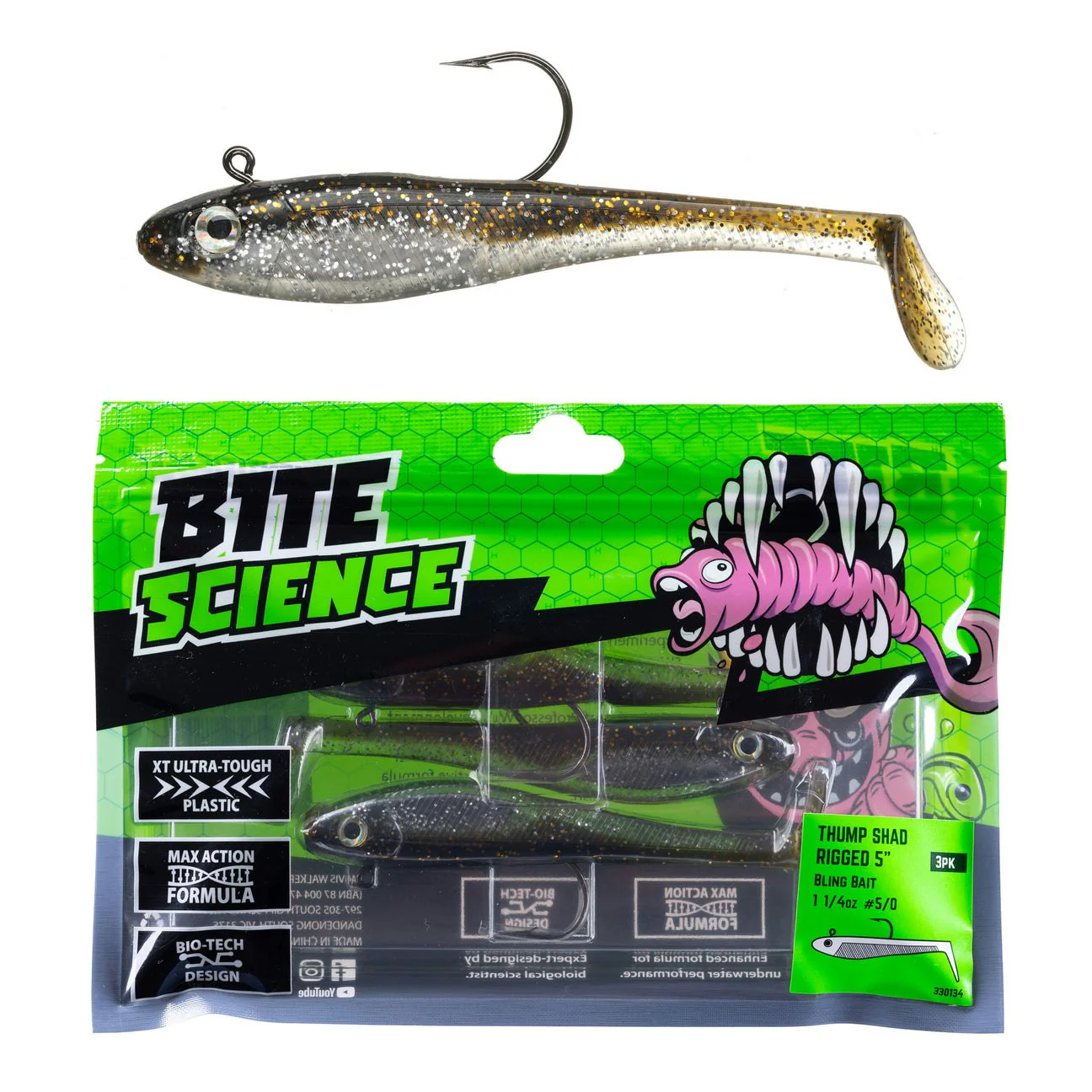 Bite Science Thump Shad Rigged Lures - Image 3