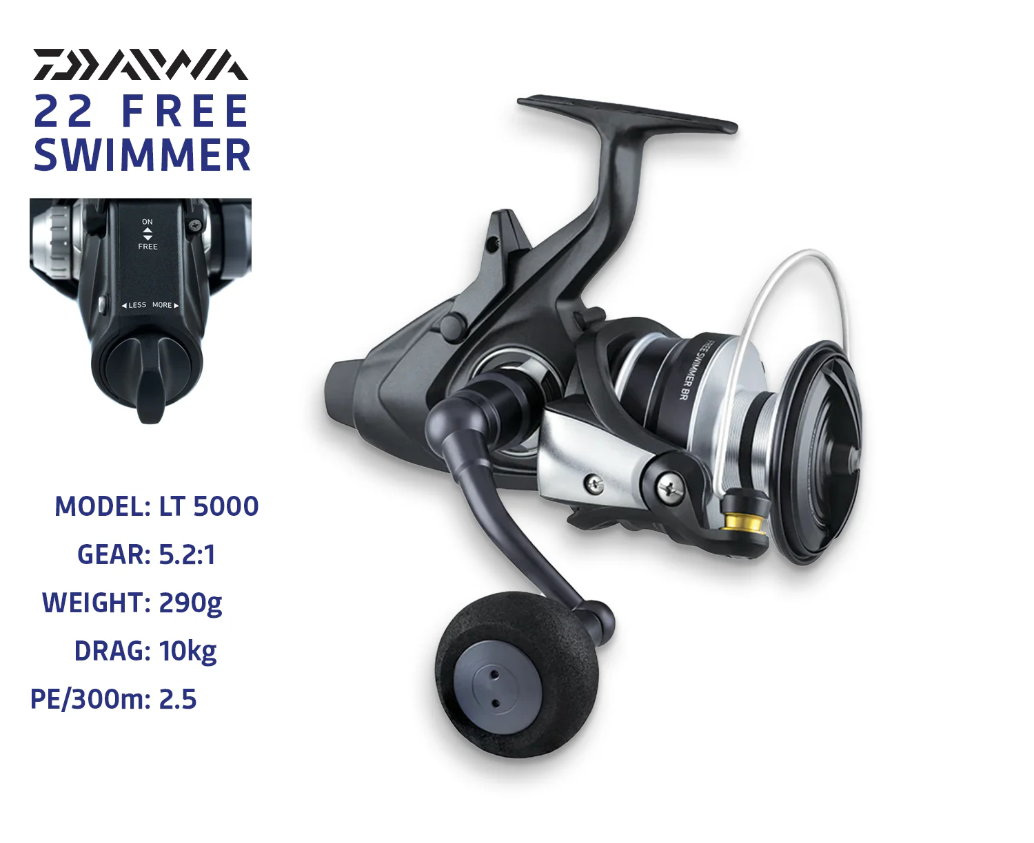 Daiwa 22 Free Swimmer BR Reel - Image 5