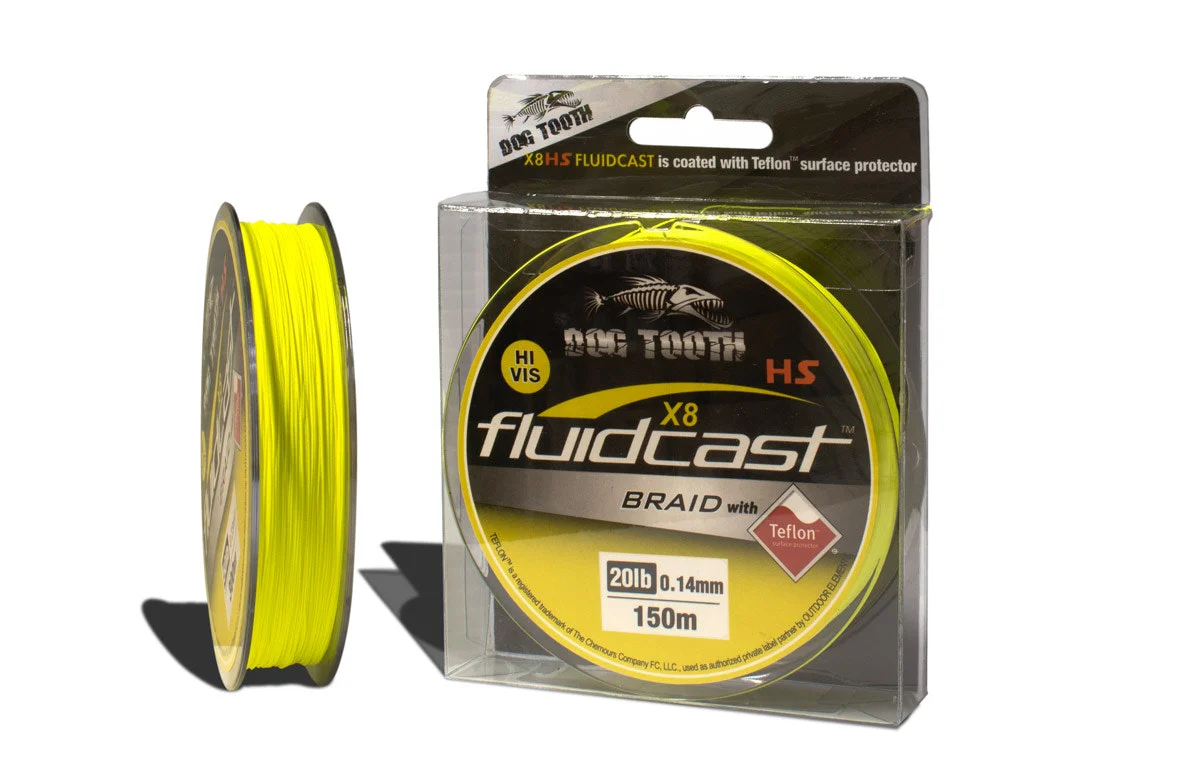 Dog Tooth Fluidcast Braid - Hi Vis Yellow X8 - Image 7