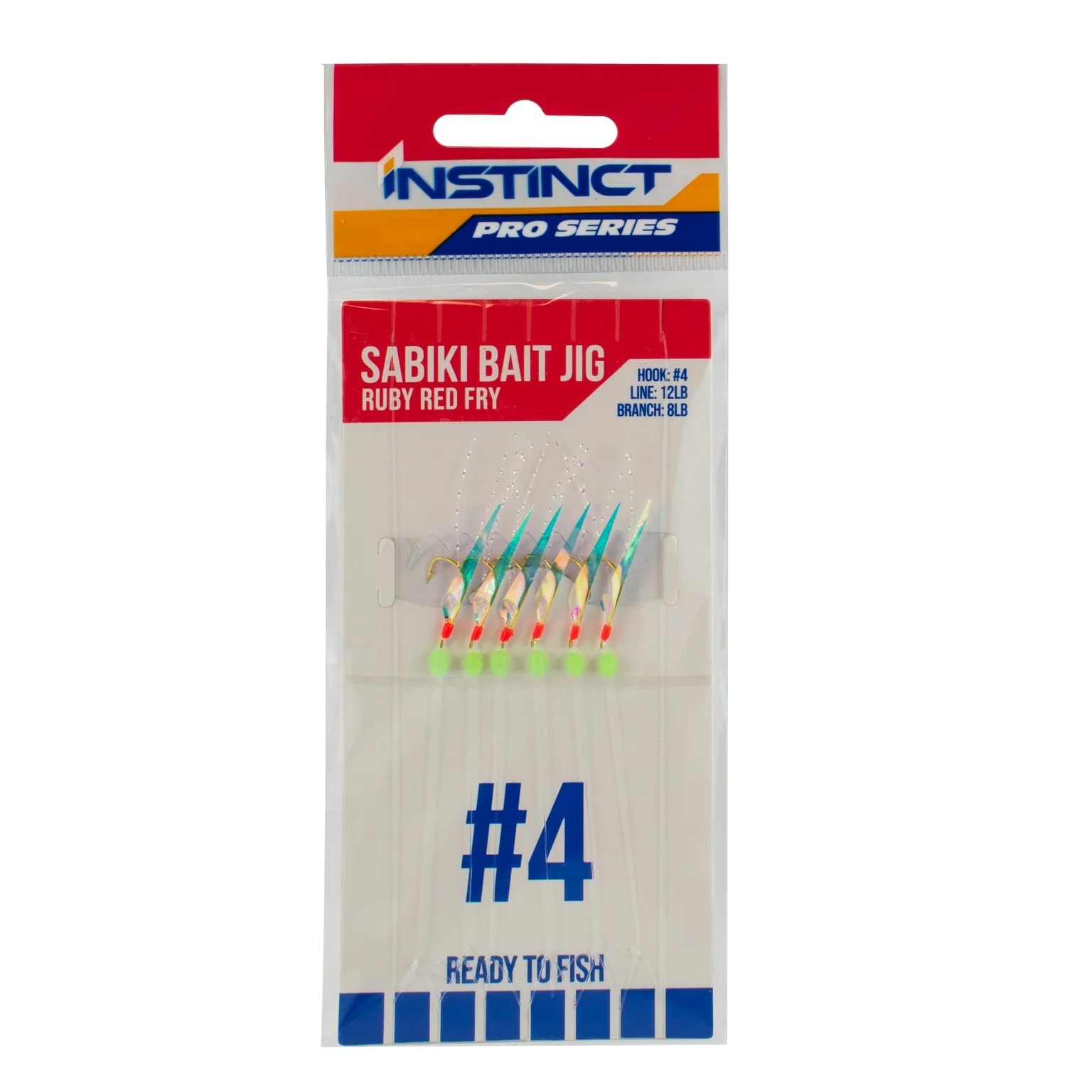 Instinct Pro Sabiki Bait Jig Ruby Red Fry - Image 4