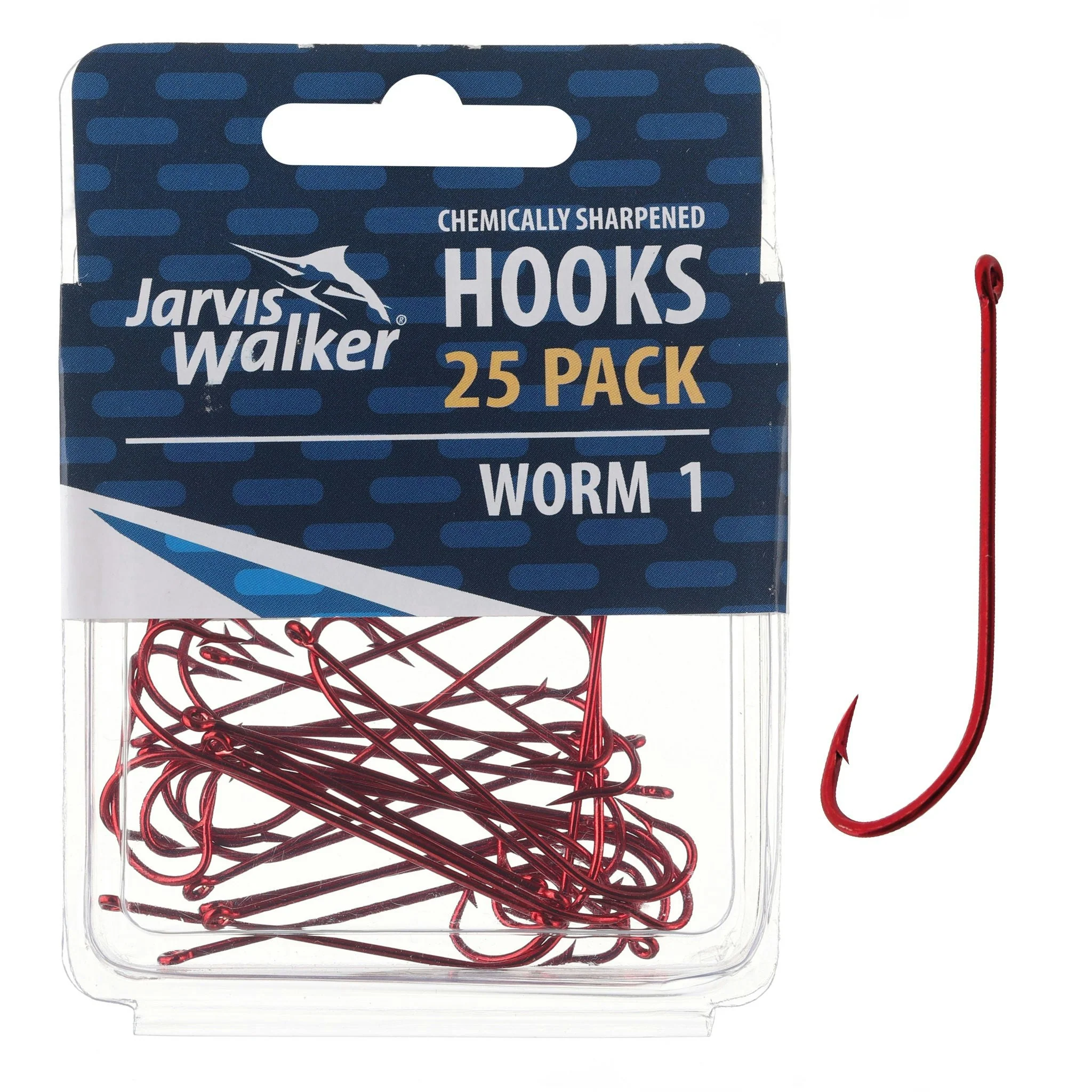 Jarvis Walker Red Long Shank Hooks - Image 18