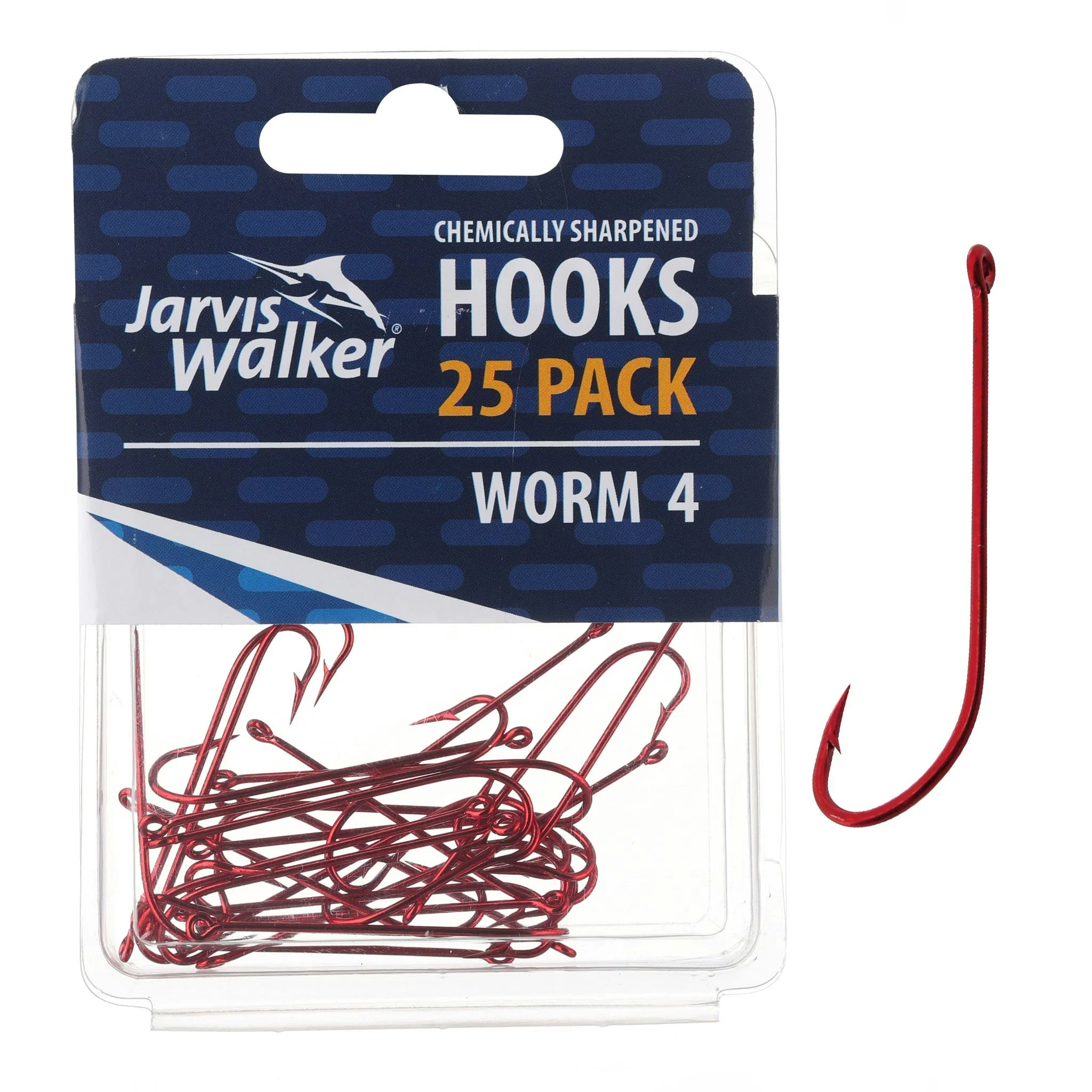 Jarvis Walker Red Long Shank Hooks - Image 21