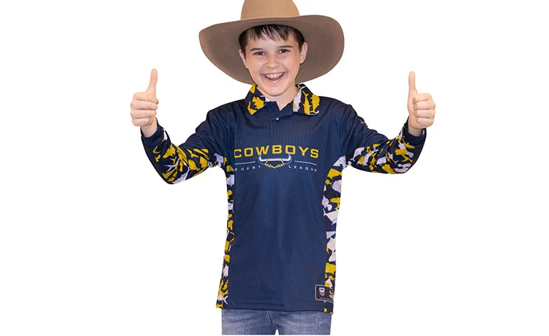NRL Cowboys 'Reef Runner' Fishing Shirt - Youth - Image 3