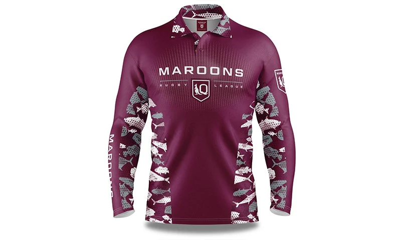 NRL QLD Maroons 'Reef Runner' Fishing Shirt - Adult - Image 6
