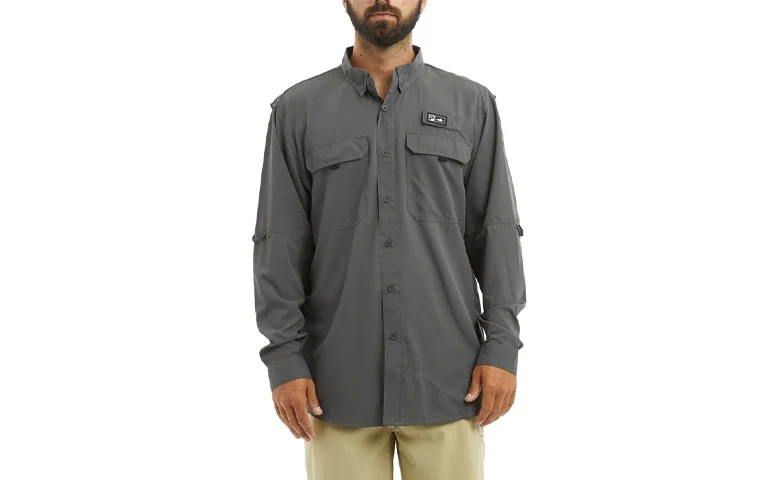 Pelagic Keys Long Sleeve Fishing Shirt Graphite - Image 3