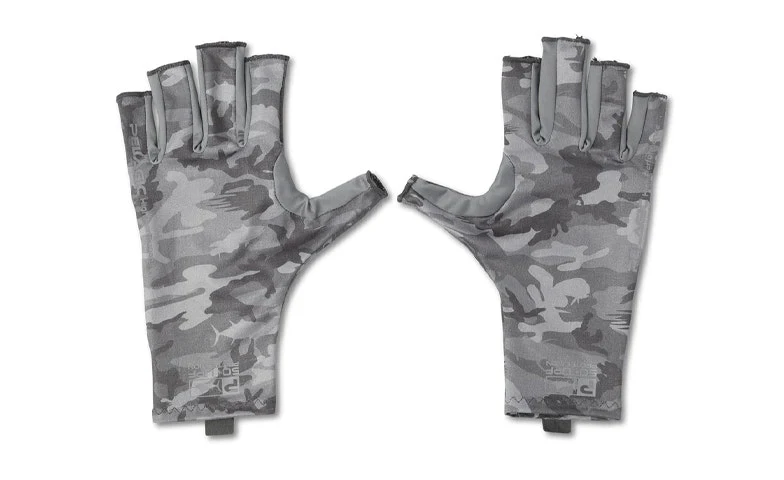 Pelagic Sun Gloves Fish Camo Light Grey - Image 4