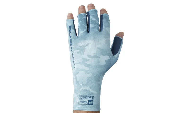 Pelagic Sun Gloves Fish Camo Slate - Image 3