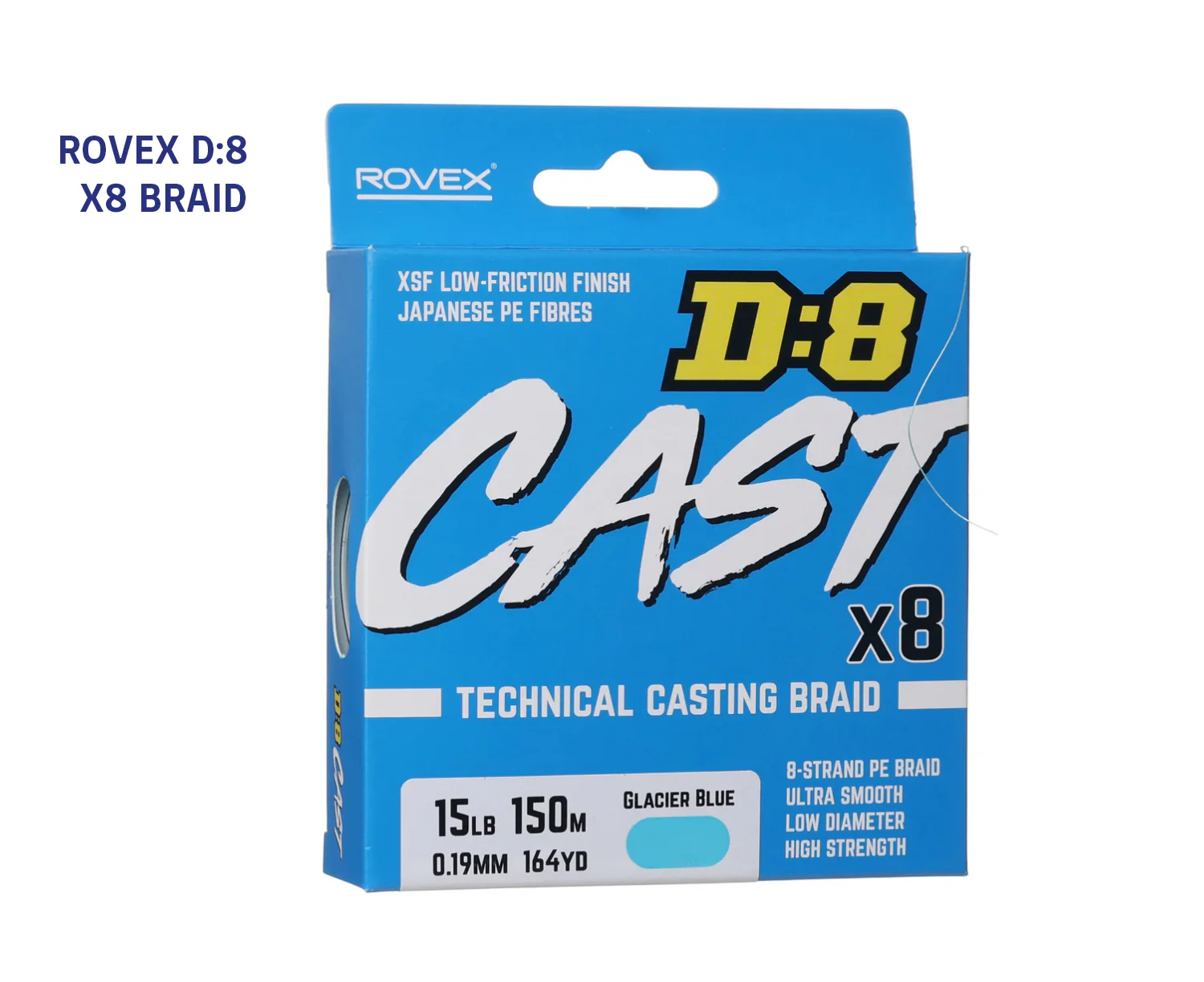 Rovex D:8 Cast Braid - Glacier Blue 300m 50lb - Image 3