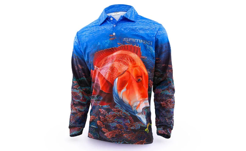 Samaki Red Emperor Fishing Jersey Youth - Image 5
