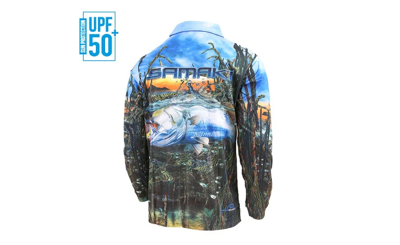 Samaki Saltwater Barra Fishing Jersey Youth - Image 2