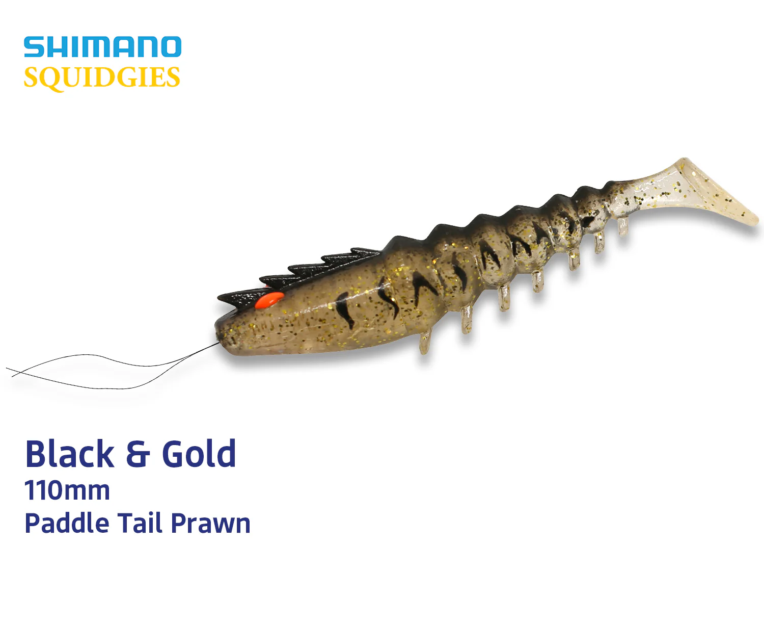 Shimano Squidgies Prawn Paddle Tail Soft Plastics - Image 5