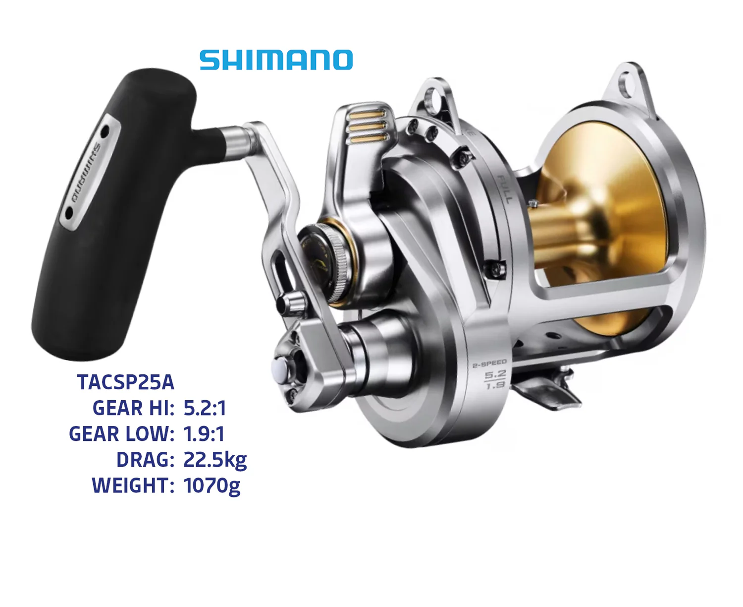 Shimano Talica 2 Speed Overhead Fishing Reels - Image 4