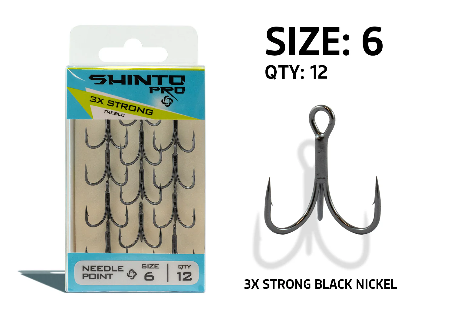 Shinto Pro 3X Strong Black Nickel Trebles - Image 5