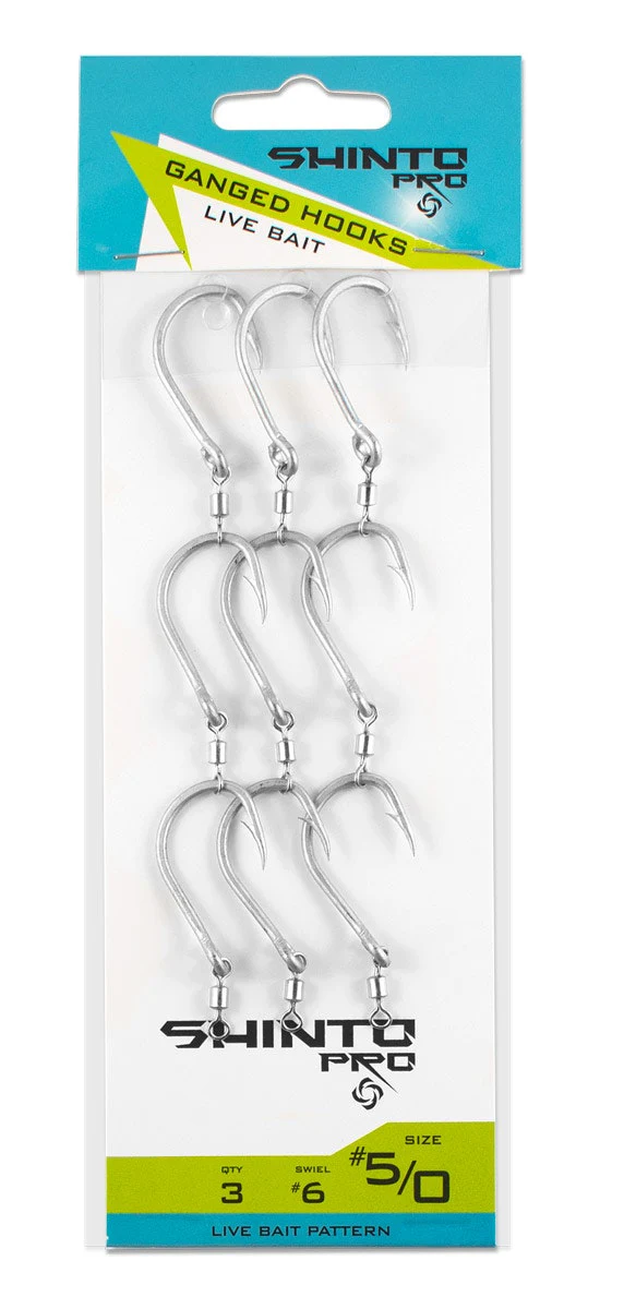 Shinto Pro Live Bait Swivel Ganged Hooks - Image 3