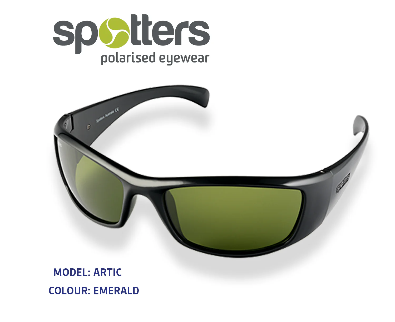 Spotters Artic+ Gloss Black Polarised Sunglasses - Image 3