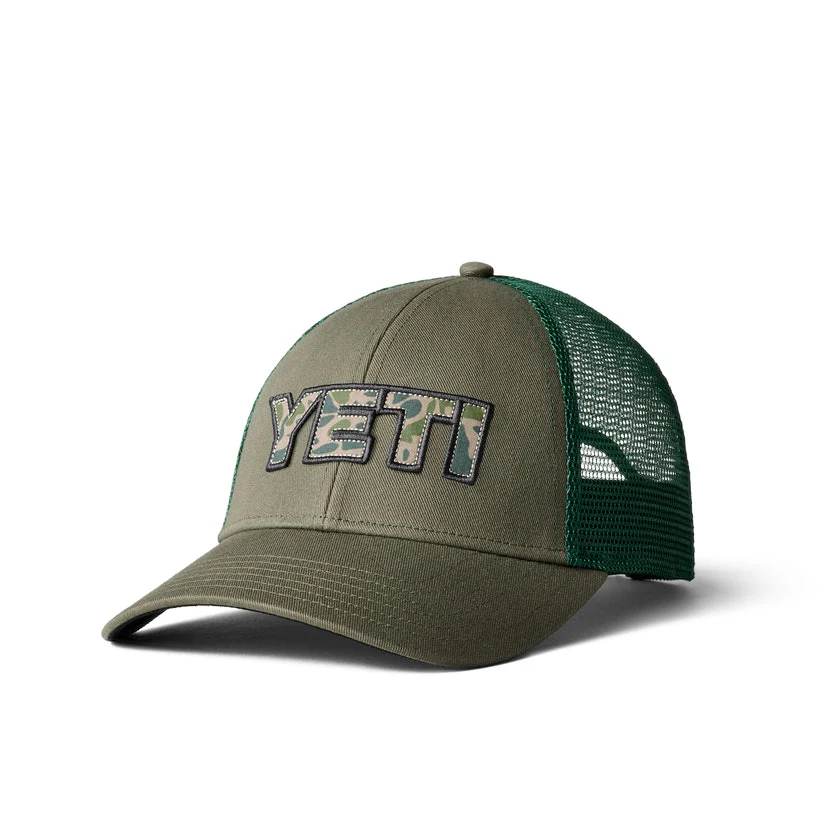 YETI Cap Logo Camo Badge Trucker Hat - Image 12