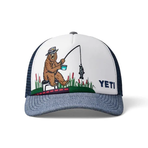YETI Kids Fishing Bear Trucker Hat - Image 4