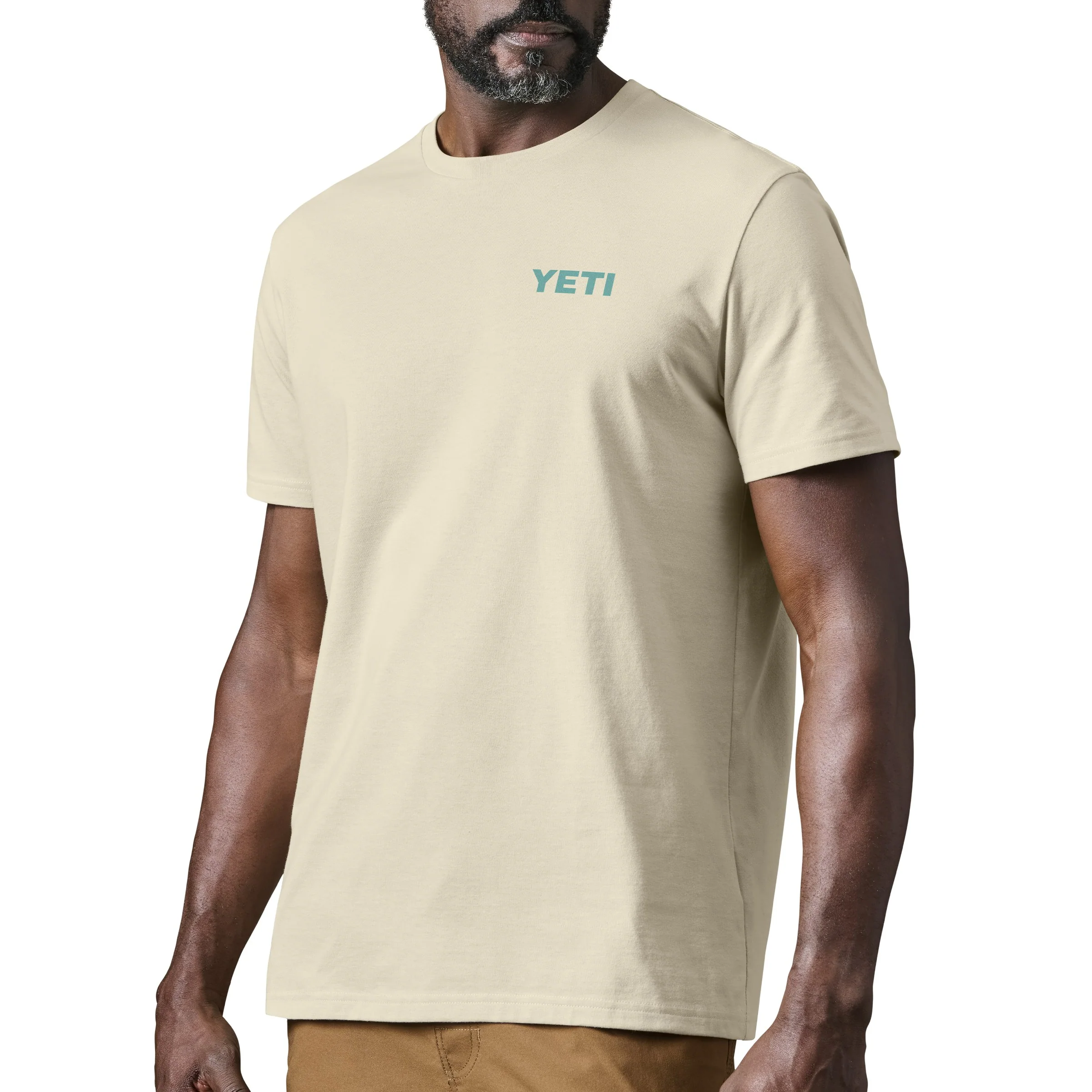 YETI Tarpon Flies Short Sleeve Tee Sand - Image 2